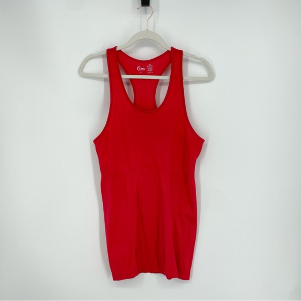 Zyia Red Pink Poppy Copper Infused Tank Odor Blocking Anti chafing M